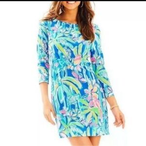 Lilly Pulitzer Marlowe Dress Pop Up Jungle Hoppin Size XS EUC Beautiful Colors